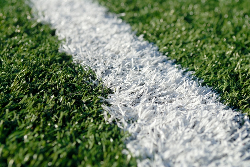 Artificial grass for indoor sports with permanent field lines Artificial grass for indoor sports with permanent field lines