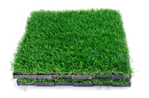 A sample of recycled artificial grass – the cheapest artificial grass. Cheapest artificial grass