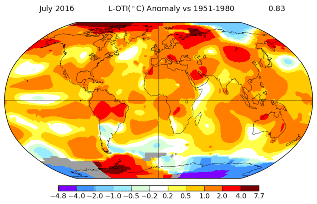 July 2016 Was The Hottest Month, Like, Ever